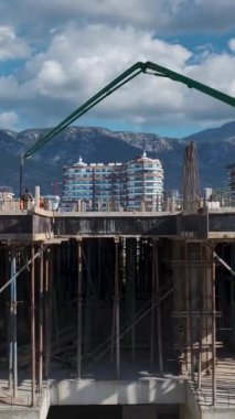 Binanın tabanına beton dökülen aktif alan.