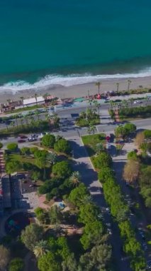 Alanya 'nın canlı şehir manzarası Yeni ve Eski Binalar Yakından Ayarlandı.