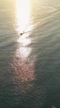 Heyecan verici su aktivitelerinin olduğu canlı bir sahil sahnesi..
