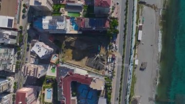 Havadan gelen yoğun inşaat alanı.