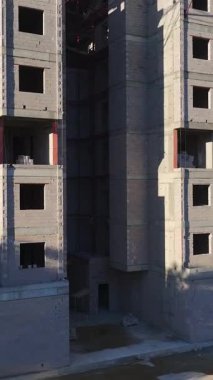 Havadan inşaat alanı. Gelişmekte olan bir altyapı projesinin dikey görüntüleri.