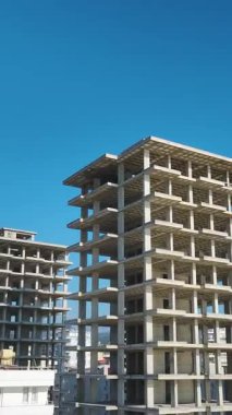 Hava lojistik merkezi inşaatı. Endüstriyel genişlemenin dikey görüntüleri.