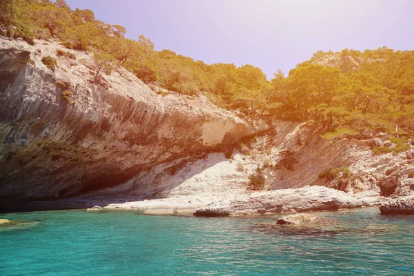 Viajar Turquía Mar Egeo Rocas Isla Paisaje Naturaleza Destinos Hermosa — Foto de Stock