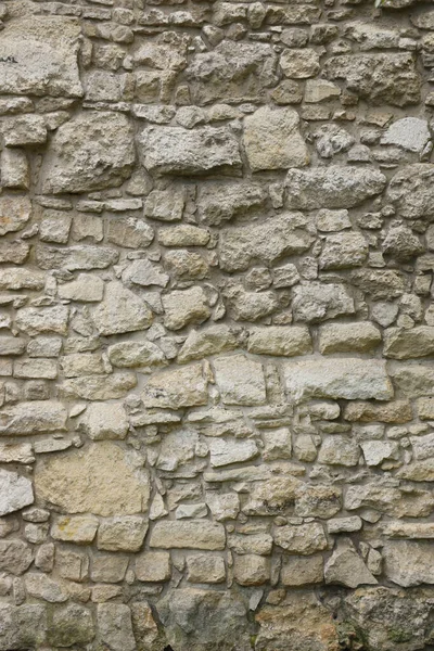 Texture Stone Wall Many Big Brown Grey Stones Armed Cement —  Fotos de Stock