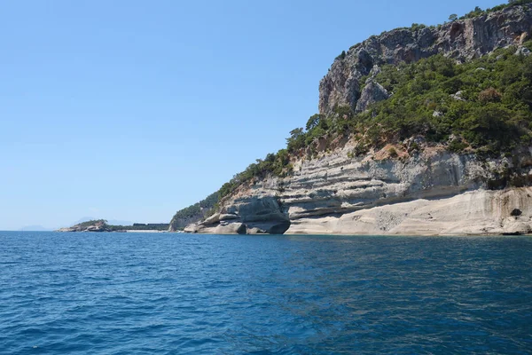 Türkiye Seyahat Etmek Ege Denizi Kayalık Ada Manzarası Tabiat Beldeleri — Stok fotoğraf