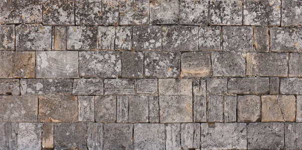 Texture Stone Wall Many Big Brown Grey Stones Armed Cement — Photo
