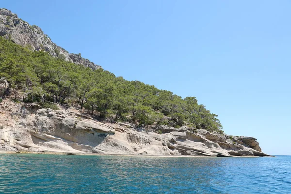 Travel Turkey Aegean Sea Rocks Island Landscape Nature Destinations Beautiful — Stock Photo, Image