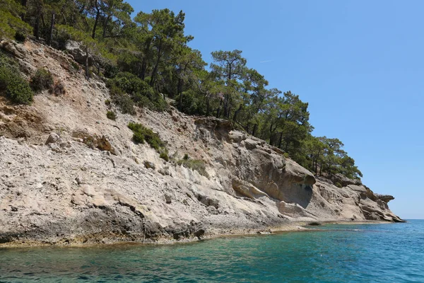 Reizen Turkije Egeïsche Zee Rotsen Eiland Landschap Natuur Bestemmingen Prachtig — Stockfoto