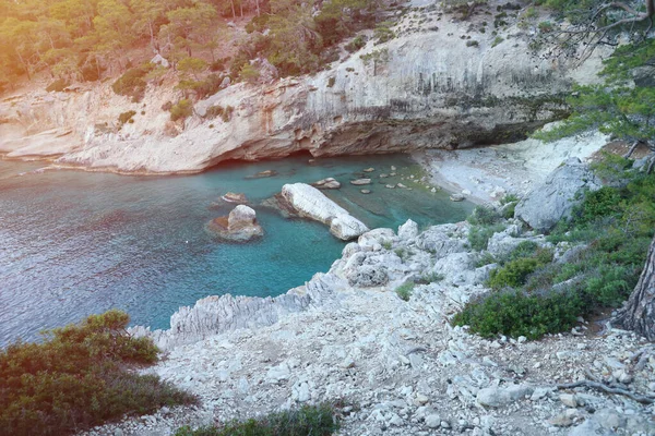 Viajar Turquía Mar Egeo Rocas Laguna Paisaje Naturaleza Grandes Costas — Foto de Stock