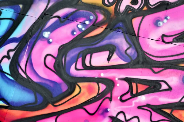 Красочный Фон Рисунка Граффити Яркими Аэрозольными Полосками Красивыми Цветами Художественное — стоковое фото