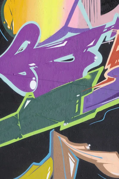 Fondo Colorido Obras Arte Pintura Graffiti Con Tiras Aerosol Brillantes — Foto de Stock