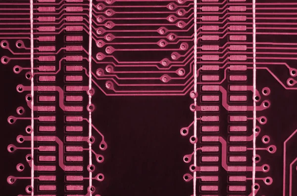 Gros Plan Carte Micro Circuit Contexte Technologique Abstrait Mécanisme Informatique — Photo