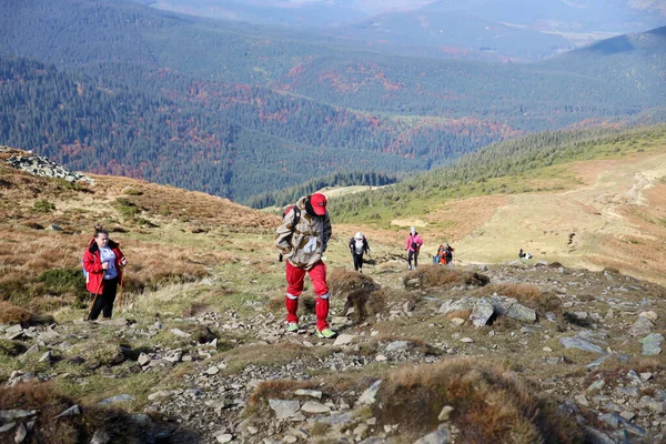 Carpathian Mountains Ukrajna Október 2022 Mount Hoverla Kárpátok Ukrajnában Ősszel — Stock Fotó