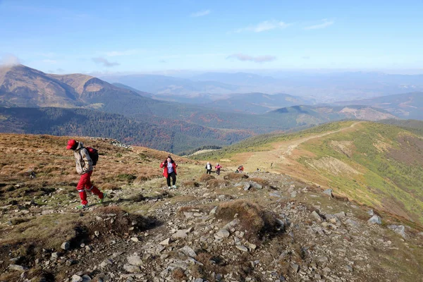 Carpathian Mountains Ukrajna Október 2022 Mount Hoverla Kárpátok Ukrajnában Ősszel — Stock Fotó