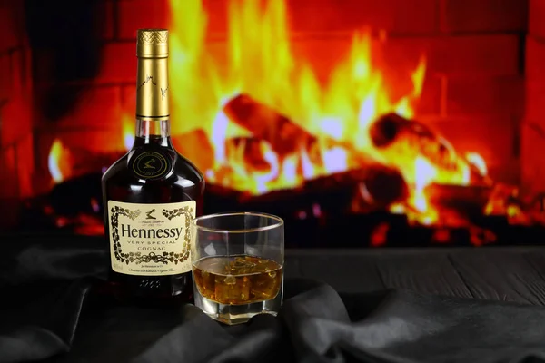 Kyiv Ukraine May 2022 Hennessy Nagyon Különleges Eredeti Alkoholos Palack — Stock Fotó