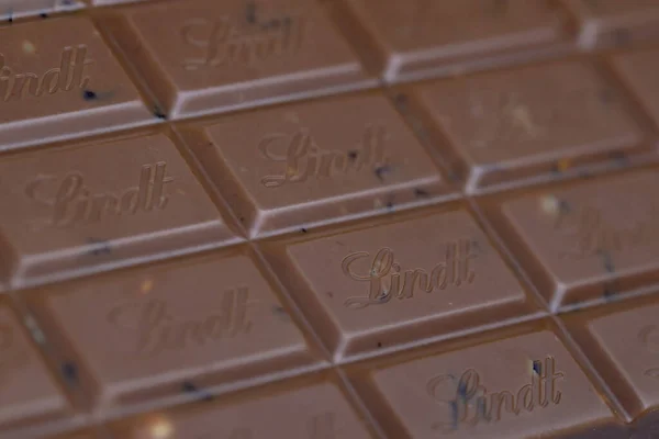 Kyiv Ukraine May 2022 Lindt Swiss Luxury Brand Chocolate Brown — 스톡 사진