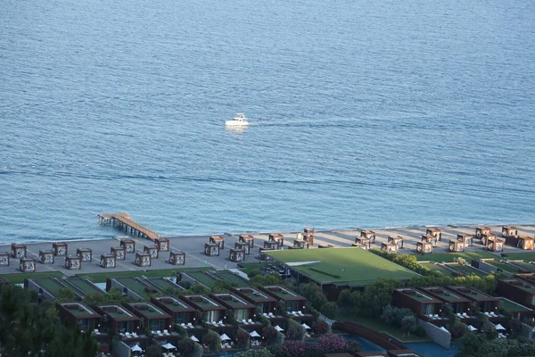 Antalya Turquía Mayo 2021 Vista Desde Mar Hasta Moderno Hotel — Foto de Stock