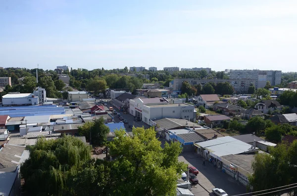 Kharkiv Ucrania Agosto 2019 Vista Aérea Ciudad Chuhuiv Lugar Nacimiento —  Fotos de Stock