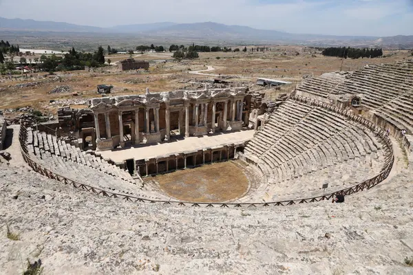 Antalia Turchia Maggio 2021 Rovine Anfiteatro Nell Antica Città Hierapolis — Foto Stock