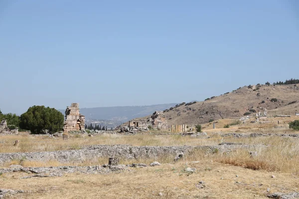 Antalya Turquia Maio 2021 Ruínas Cidade Antiga Hierápolis Perto Pamukkale — Fotografia de Stock