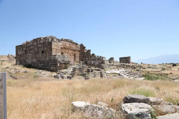 Antalya Turquía Mayo 2021 Ruinas Antigua Ciudad Hierápolis Cerca Pamukkale —  Fotos de Stock