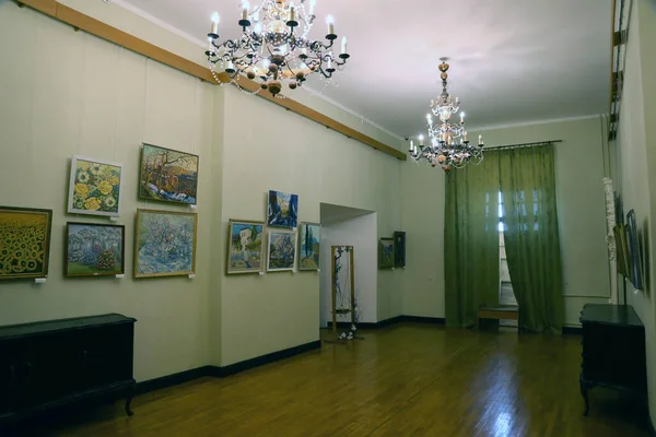 Ternopil Ukraine Août 2023 Intérieur Une Des Salles Château Zbarazh — Photo