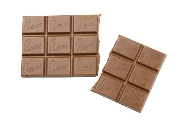 Kharkiv Ukraine Janvier 2021 Barres Carrées Chocolat Alyonka Produit Chocolaterie — Photo