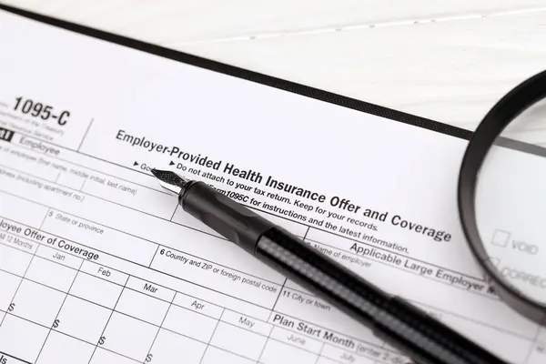 Irs Formulier 1095 Employer Provided Health Insurance Offer Dekkingsbelasting Blanco — Stockfoto