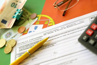 Portekiz vergi formu Mod 21 RFI Portekiz resmi bayrağına çifte vergi indirimi