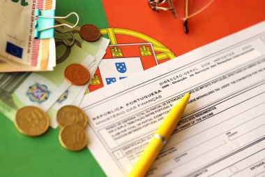 Portekiz vergi formu Mod 21 RFI Portekiz resmi bayrağına çifte vergi indirimi