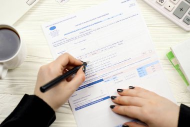 Muhasebeci, Fransız vergi formu CA12 Değer katma vergisi ve vergi döneminin sonunda benzer vergiler doldurdu. Fransa 'da vergilendirme ve evrak işleri