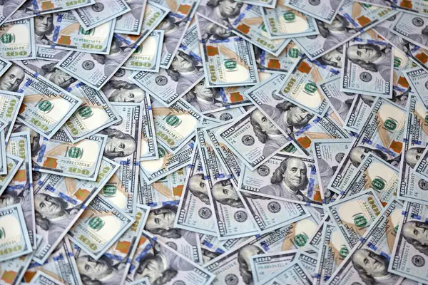 Very Big Amount Hundred Dollar Bills Close Huge Quantity United — Stock Photo, Image