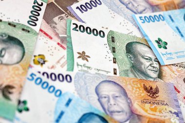 Birçok Endonezya rupia para serisinin arkaplan resmi kapatıldı