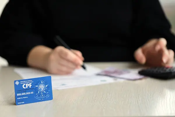 Kyiv Ukraine October 2023 Blue Cpf Card Document Template Document — Stock Photo, Image