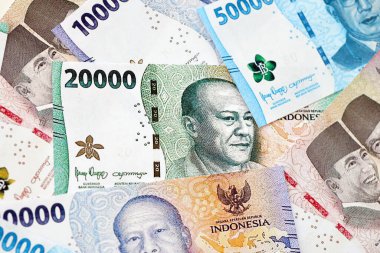 Birçok Endonezya rupia para serisinin arkaplan resmi kapatıldı