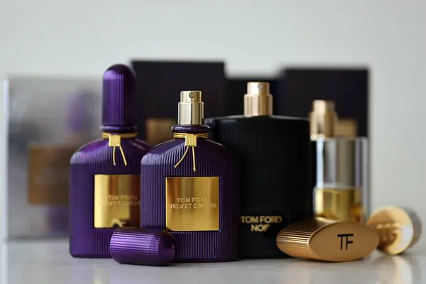 Kyiv Ukraine November 2023 Tom Ford Illat Parfüm Márkás Palackok — Stock Fotó