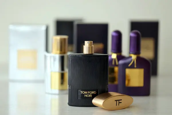 Kyiv Ukraine November 2023 Tom Ford Illat Parfüm Márkás Palackok — Stock Fotó