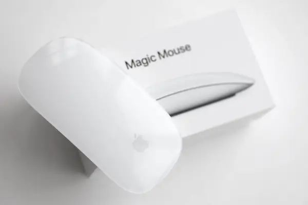 Киев Украина Ноября 2023 Года Apple Magic Mouse Поколения Лежит — стоковое фото