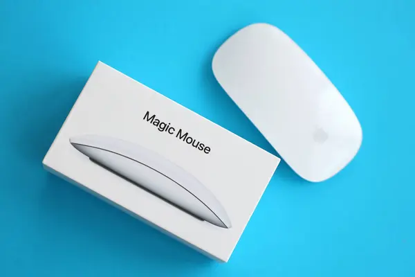 Kyiv Ucrania Noviembre 2023 Apple Magic Mouse Generación Encuentra Fondo —  Fotos de Stock