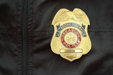 KYIV, UKRAINE - 9 Mart 2024 ABD Hazine Polis Teşkilatı Gizli Servis Görevlisi rozeti