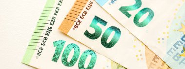 Avrupa parası euro banknotları. Avrupa Birliği para birimi faturaları kapanıyor