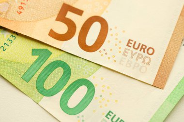 Avrupa parası euro banknotları. Avrupa Birliği para birimi faturaları kapanıyor