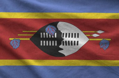 Eski kumaşın kıvrımlı kumaşında Svaziland bayrağı tasvir edilmiştir.