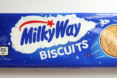 KYIV, UKRAINE - 17 AĞUSTOS 2024 Samanyolu bisküvileri.