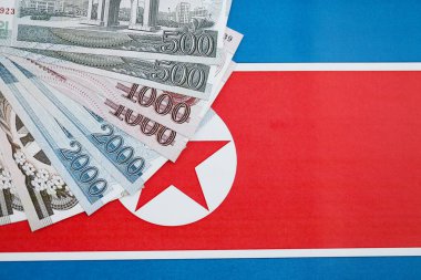Kuzey Kore, Kore Halk Cumhuriyeti bayraklarında büyük miktarda para kazandı. Finans ve bankacılık kavramı