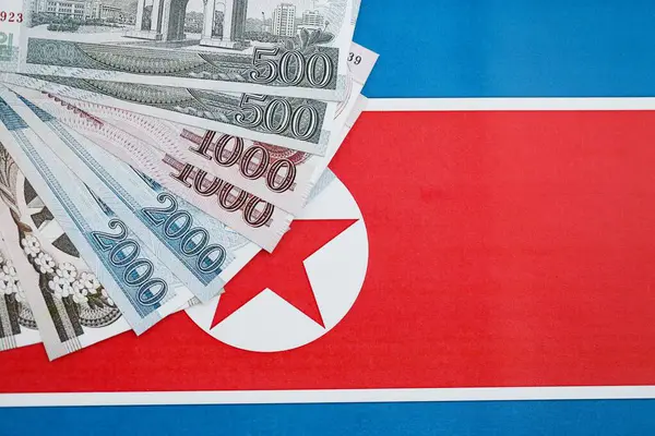 Kuzey Kore, Kore Halk Cumhuriyeti bayraklarında büyük miktarda para kazandı. Finans ve bankacılık kavramı