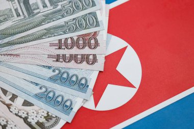 Kuzey Kore, Kore Halk Cumhuriyeti bayraklarında büyük miktarda para kazandı. Finans ve bankacılık kavramı