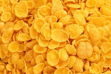 Mısır gevreği arkaplan dokusunu kapat. Sabah kahvaltısı için mısır gevreği kutusu.