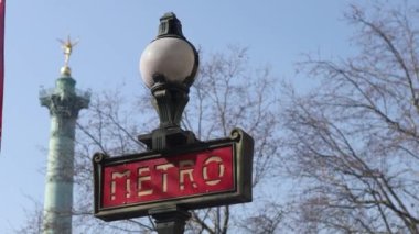 Paris Metro Tabelası - Bastille Metro İstasyonu