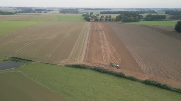 Drone Vidéo Aérienne Fermes Agricoles Dans Campagne Nord Ouest France — Video